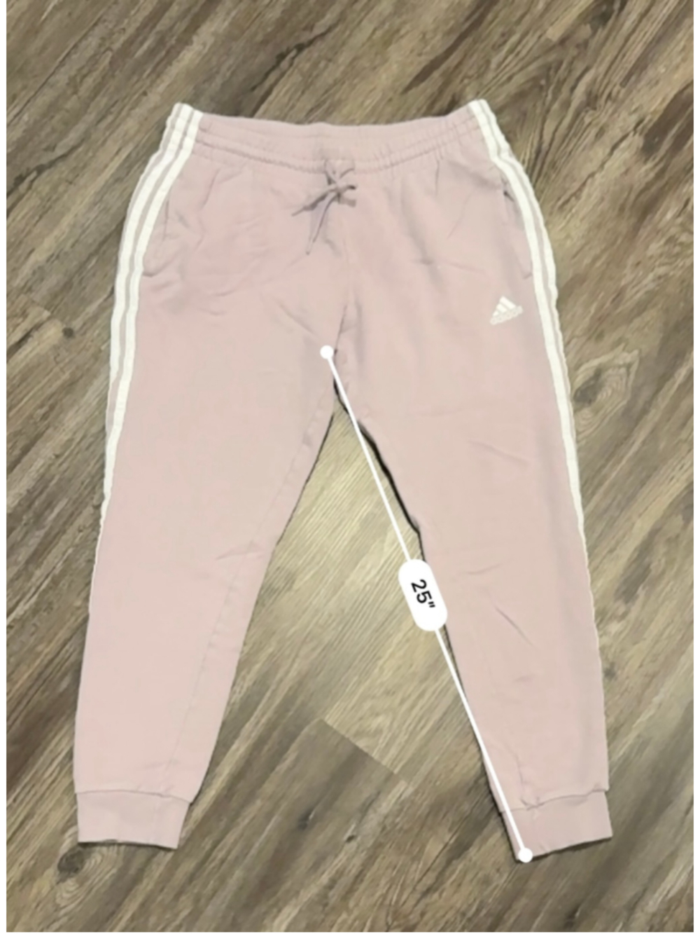 Adidas Women's 3 Stripe Embroidered Logo Lilac Purple/White Jogger Pants SZ L - Picture 8 of 9